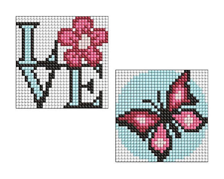 Набор с алмазной мозаикой на магнитной основе Идейка Грациозная бабочка 9x9 см (AMG1061)