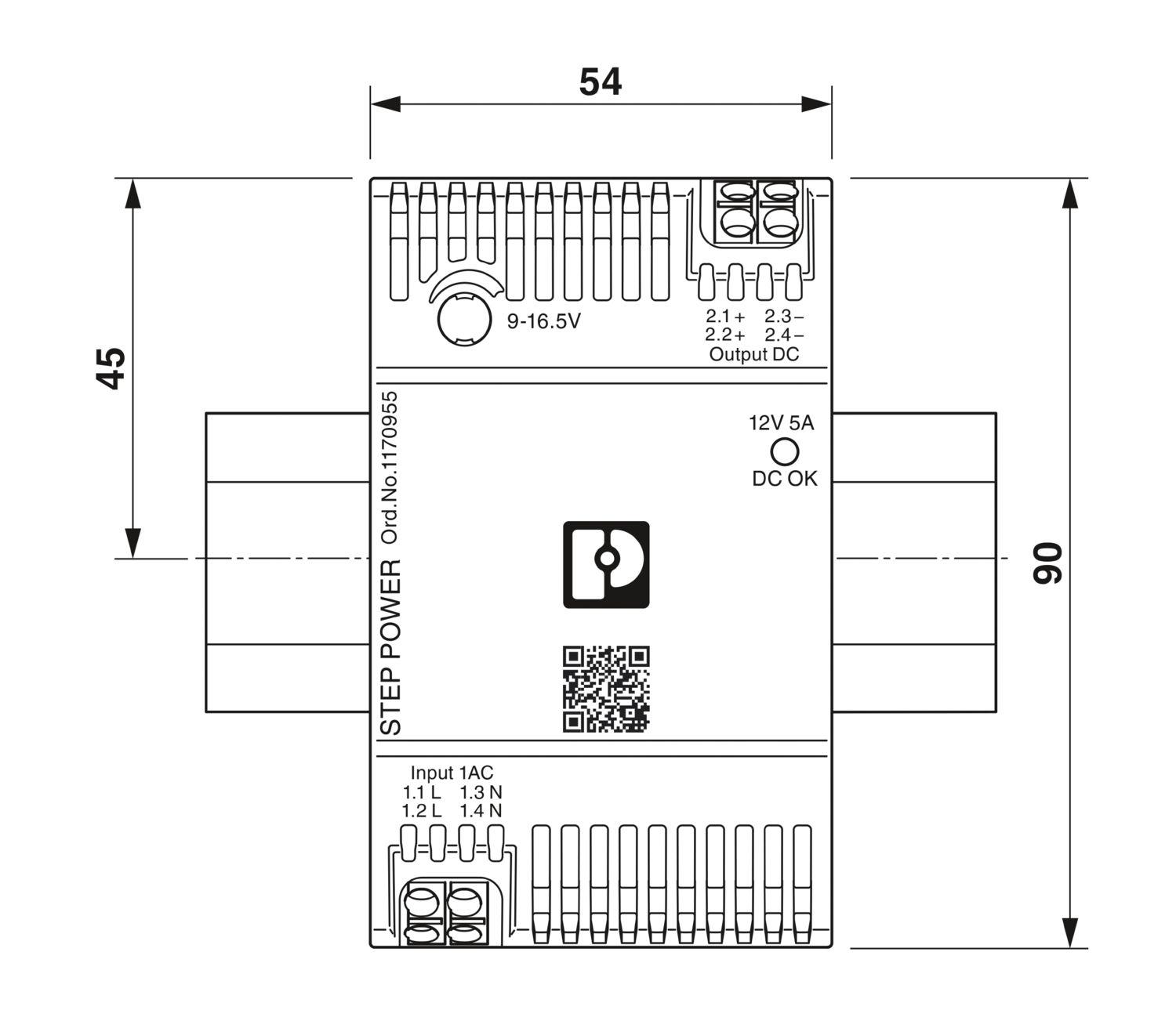 Блок питания Phoenix Contact STEP3-PS/1AC/12DC/5/PT 60W(1170955) - фото 2