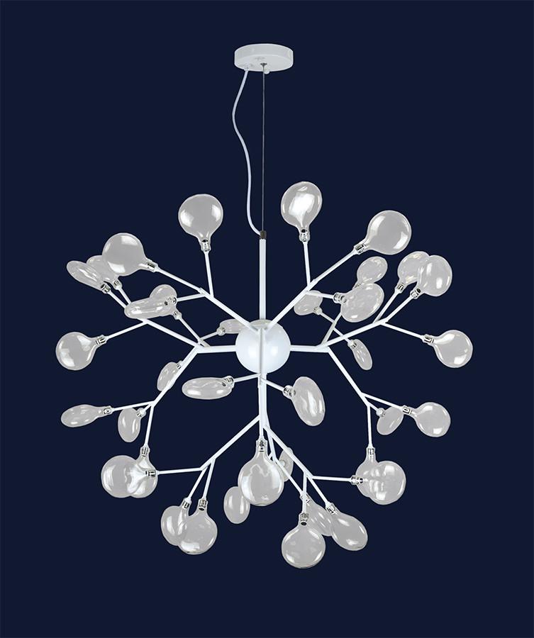 Люстра Levistella 918LP262-36 WH+CL с лепестками на 36 плафонов Белый (1887932064) - фото 2 Люстра Levistella 918LP262-36 WH+CL с лепестками на 36 плафонов Белый (1887932064) - фото 2