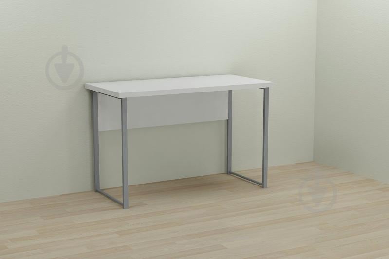 Компьютерный стол Ferrum-decor Курт 75x140x70 серый ДСП Белое 32мм Компьютерный стол Ferrum-decor Курт 75x140x70 серый ДСП Белое 32мм