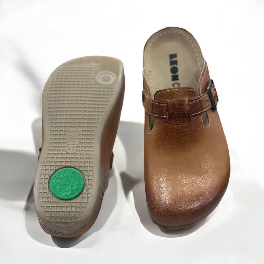 Сабо чоловічі Leon натуральна шкіра із затемненням р. 46 коричневий (26526312) - фото 4 Сабо чоловічі Leon натуральна шкіра із затемненням р. 46 коричневий (26526312) - фото 4