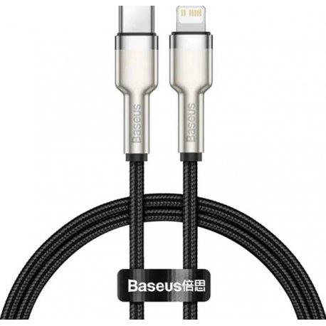 Кабель Baseus Cafule Metal Type-C to Lightning PD 20 W 2 м Black (CATLJK-B01)
