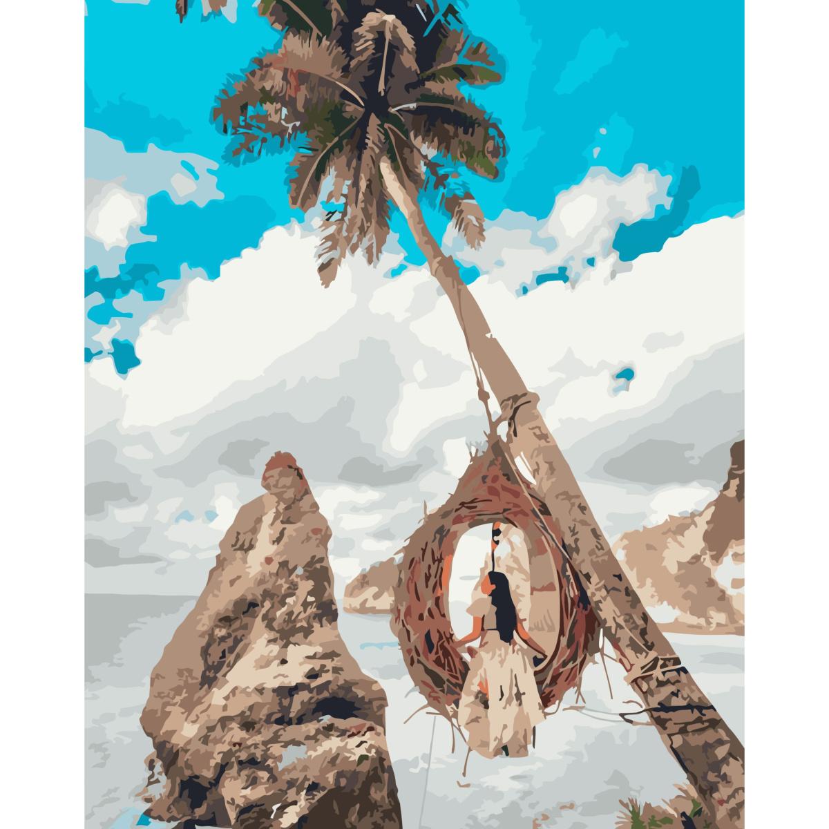 Картина за номерами Strateg Преміум Легкість відпочинку 40x50 см (SY6729)