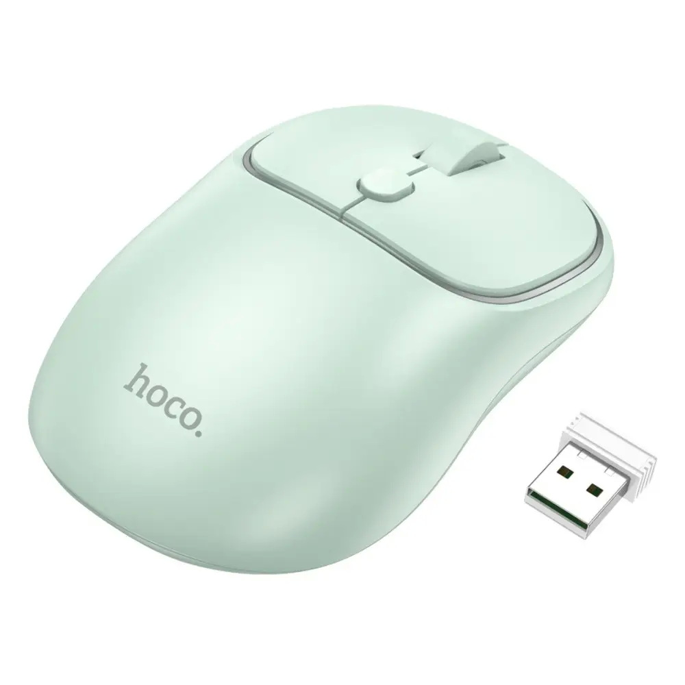 Компьютерная мышка Hoco GM25 1600DPI 2, 4GHZ Зеленый (38828)