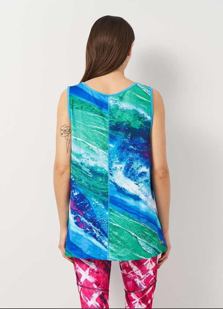 Майка женская Fila 77-4039x40 XL Зелено-синий (24162167) - фото 3