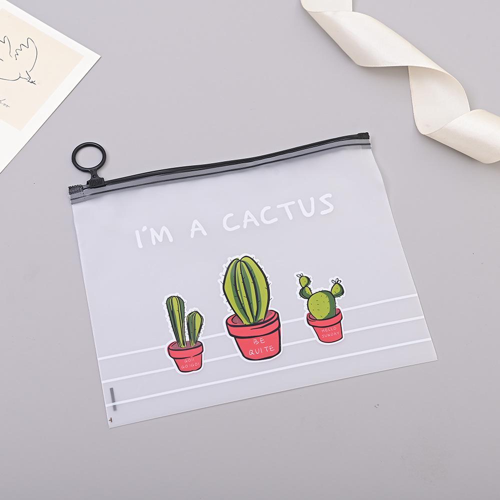 Папка-пенал с бегунком I'm a cactus three А5 Разноцветный/Прозрачный - фото 4
