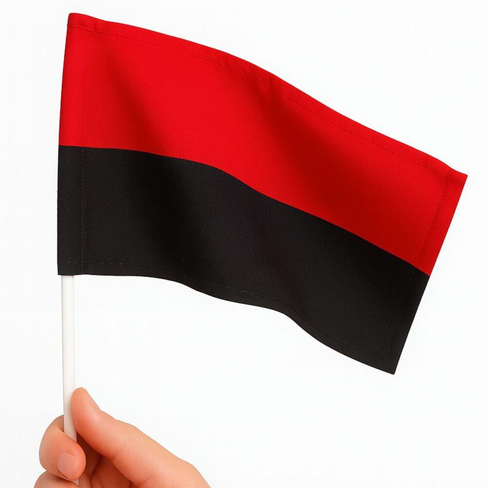 Флаг Украины УПА на палочке габардин 24х16 см Красно-черный (26913) - фото 5 Флаг Украины УПА на палочке габардин 24х16 см Красно-черный (26913) - фото 5