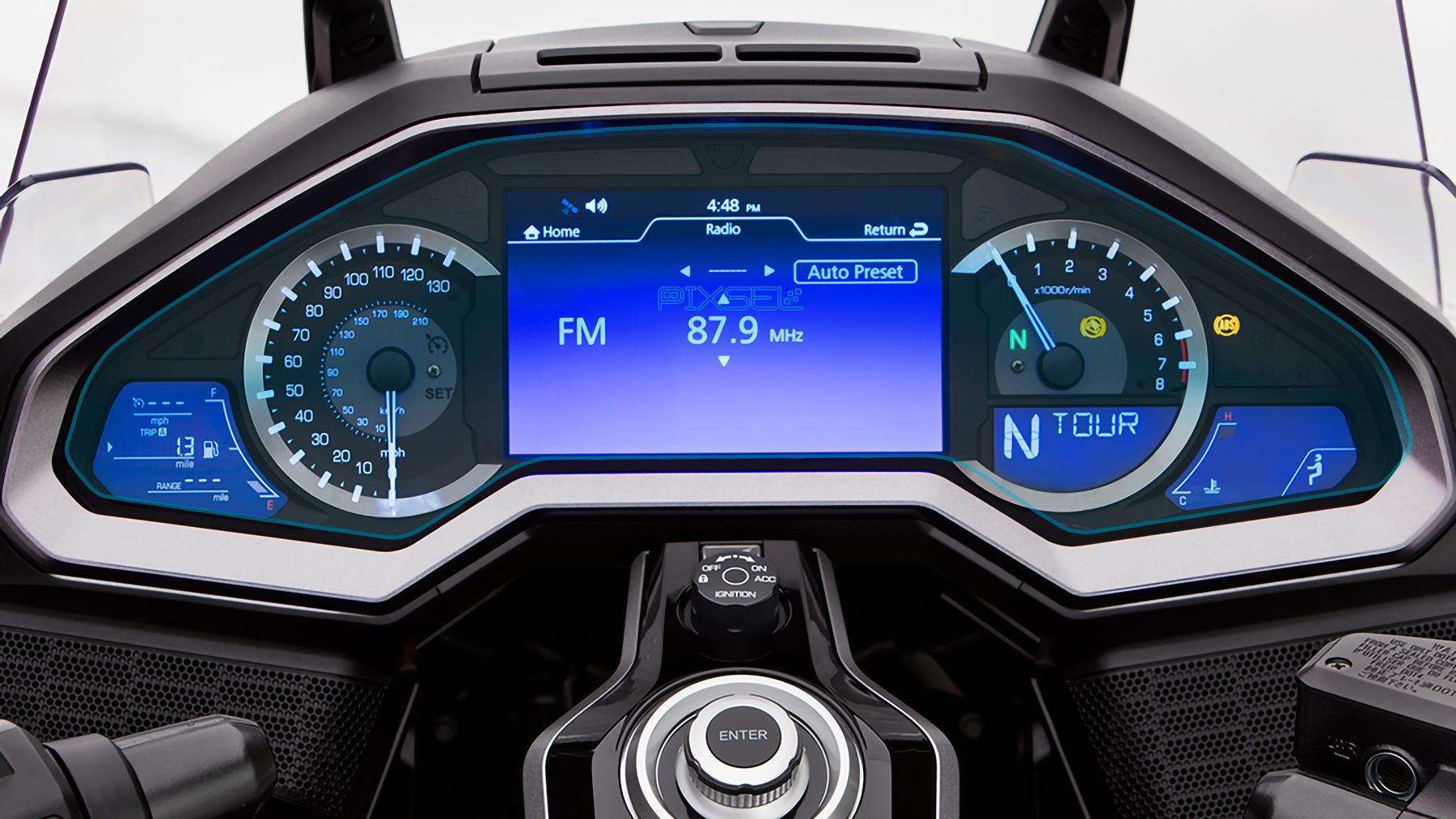 Стекло защитное Pixsel гибридный глянец на спидометр мотоцикла Honda GL1800 GOLD WING 19,1“