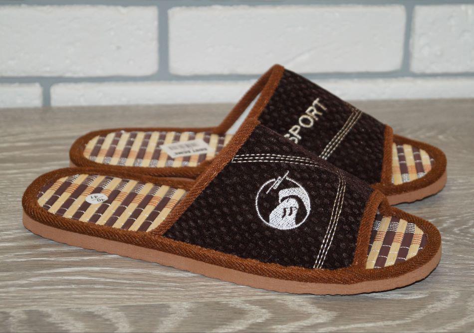 Тапочки комнатные Plaazzo р. 42/43 28,5 см Коричневый (30643-4243)