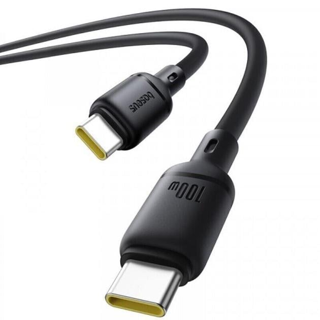 Кабель BASEUS P10377704113-00 Type-C to Type-C 100W 1 м Black (26449422) - фото 2 Кабель BASEUS P10377704113-00 Type-C to Type-C 100W 1 м Black (26449422) - фото 2