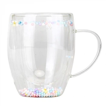 Стакан с двойными стенками и ручкой Блестки 1 300 мл (9095-007)