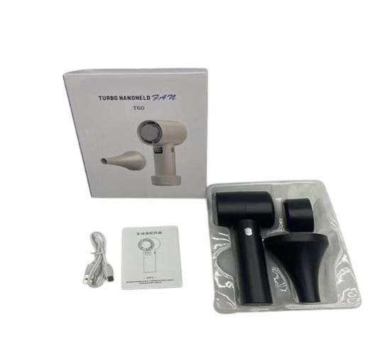 Вентилятор Turbo Handheld Fan T60 с USB зарядкой Черный (VEN-1044) - фото 2