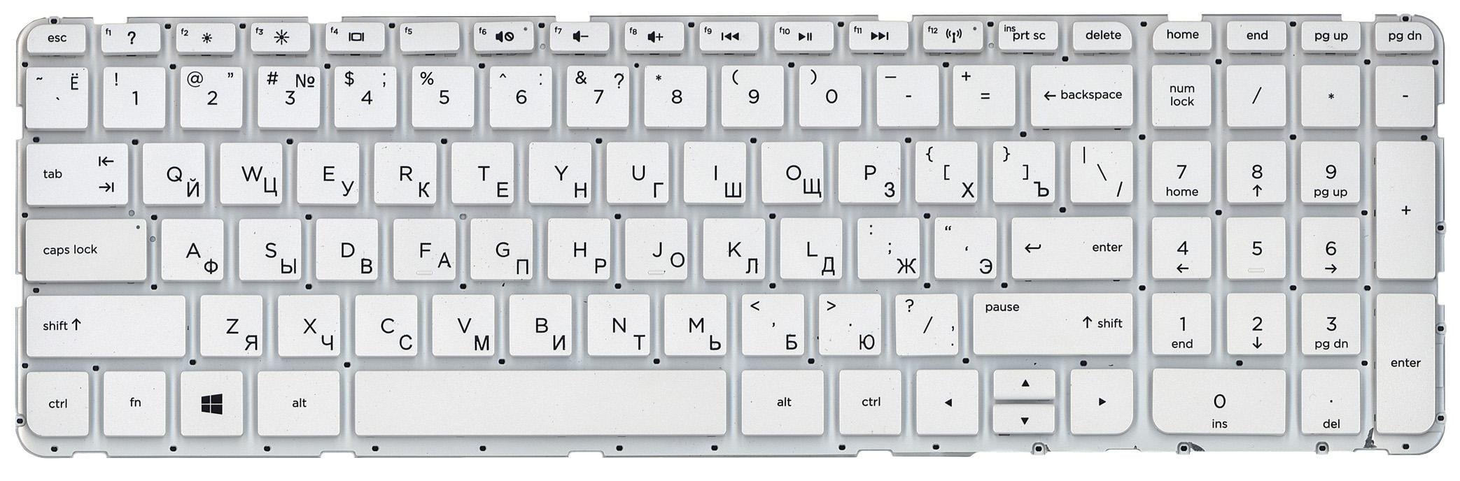 Клавиатура для ноутбука HP Pavilion 17/17-E White