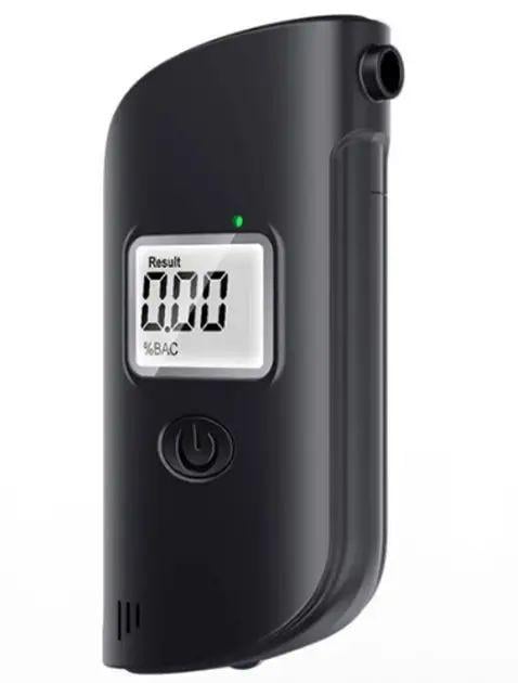 Алкотестер 120 мА 104х53х25 мм з LCD дисплеєм Чорний (opt-104136)