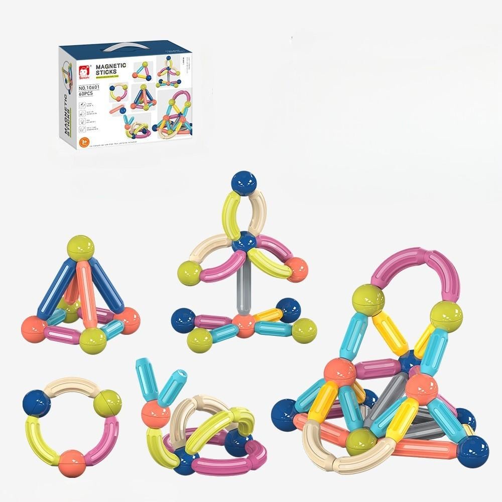 Конструктор магнітний Baoshizhi Magnetic Sticks 60 деталей (10601) - фото 6 Конструктор магнітний Baoshizhi Magnetic Sticks 60 деталей (10601) - фото 6
