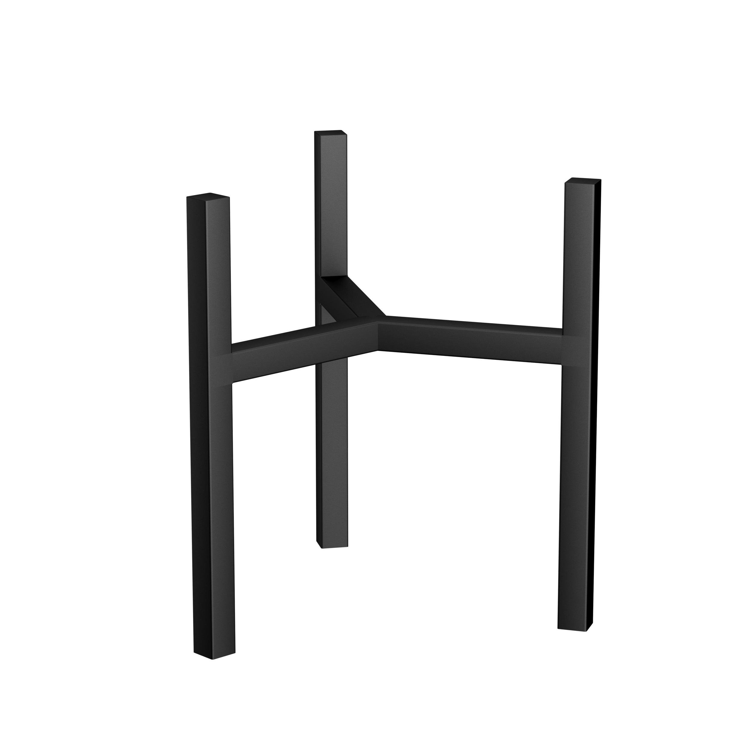 Подставка для цветов Orizon LOFT Y из металла 30х30х30 см Черный матированный