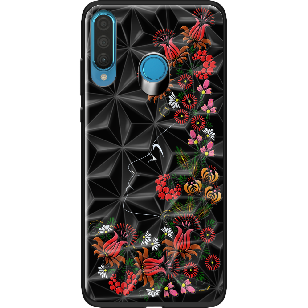 Чехол Boxface Huawei P30 Lite 3D Ukrainian Muse Черный силикон с призмой (36871-bk64-37851)