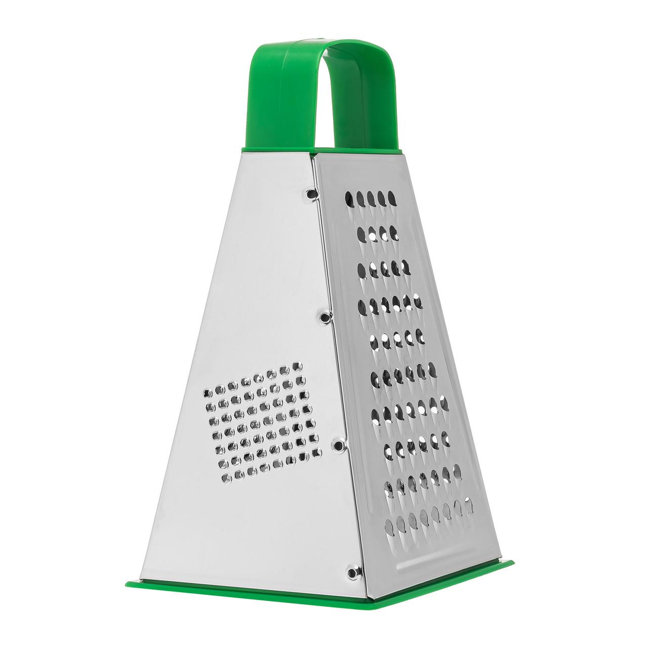 Терка конусная 21,5 см для овощей и фруктов 4-сторонняя из нержавеющей стали с пластиковой ручкой (1719154621) - фото 4 Терка конусная 21,5 см для овощей и фруктов 4-сторонняя из нержавеющей стали с пластиковой ручкой (1719154621) - фото 4