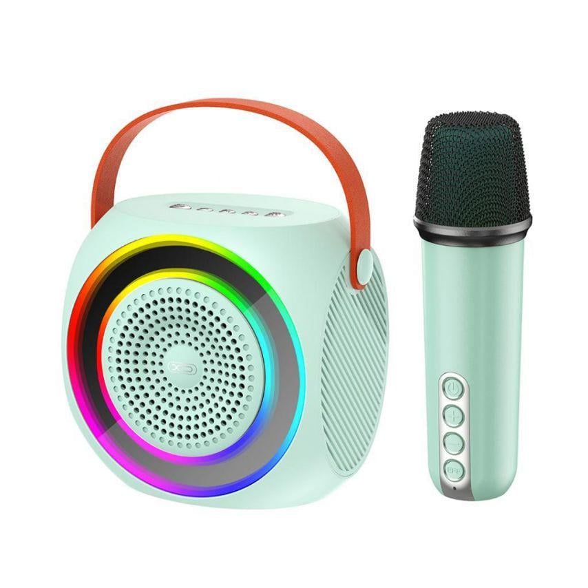 Колонка портативная Xo с микрофоном Blue (F42)