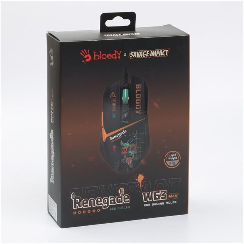 Компьютерная мышка проводная A4Tech Bloody W63 Max RGB Renegade Midnight (26712171) - фото 10