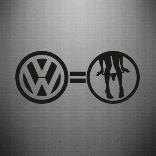 Наклейка Volkswagen 45x19,1 см Черный (21559548)
