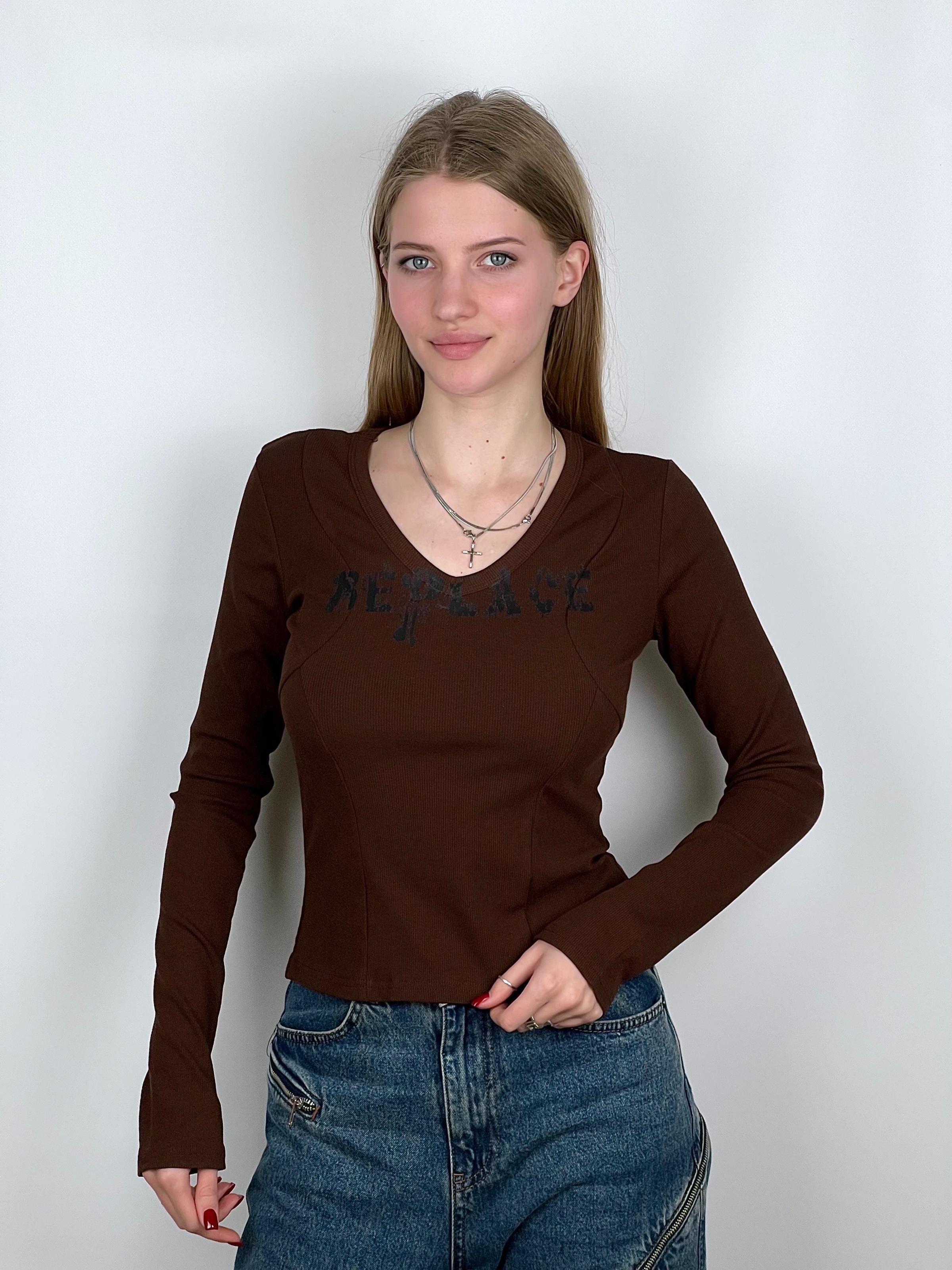 Лонгслив женский REPLACE OS Черный (#25079) - фото 8