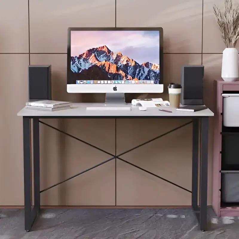 Письменный стол Ferrum-decor Дейв металл/ДСП 16 мм 750x1000x700 мм Черный/Бетон (FRD-106452)