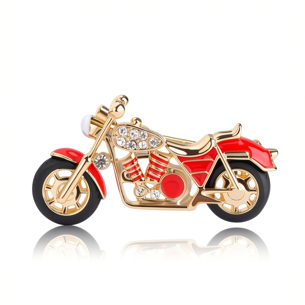 Брошка мотоцикл Motobike для байкерів Червоний (758804364)