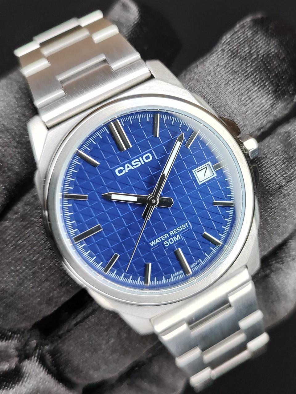 Мужские наручные часы Casio MTP-E720D-2A Timeless Collection со стальным корпусом Синий (2721845075)