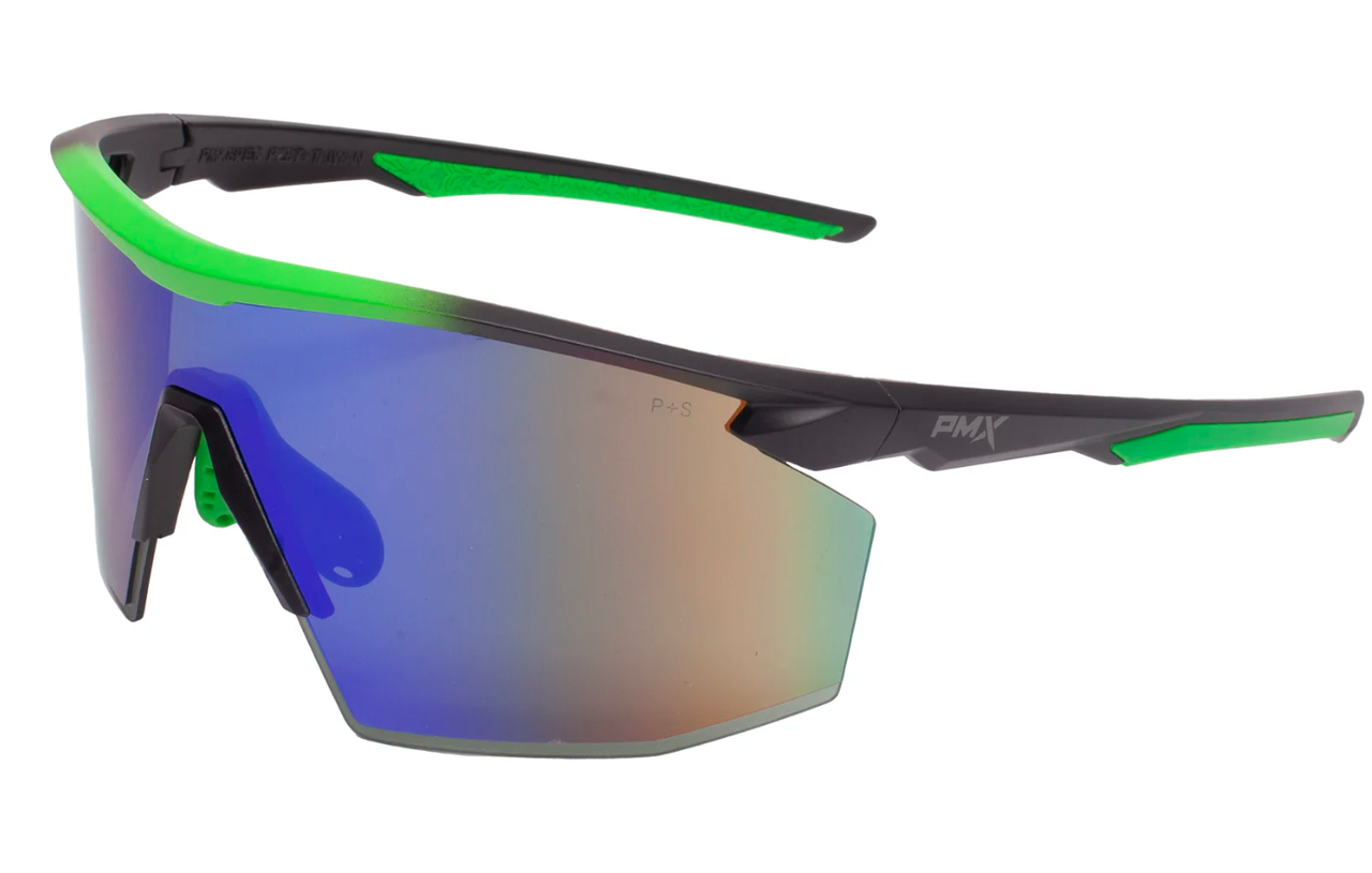 Очки защитные Pyramex PMXSPEC Anti-Fog зеркальные Сине-зеленый в черно-зеленой оправе (69962413582957) Очки защитные Pyramex PMXSPEC Anti-Fog зеркальные Сине-зеленый в черно-зеленой оправе (69962413582957)