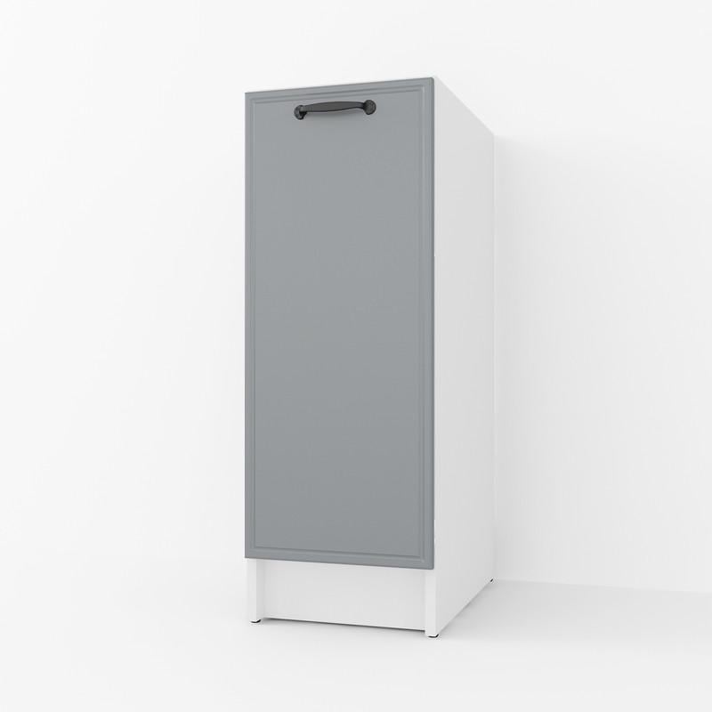 Тумба МДФ на кухню без столешницы 30 см Белый/Асфальт (K-57)