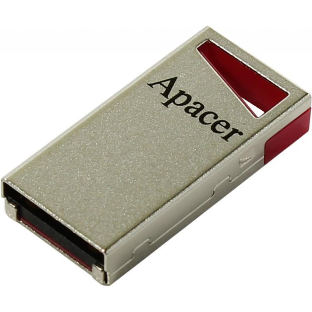 Флешка Apacer AH112 USB 2.0 16 GB Червоний/Сріблястий (AP16GAH112R-1)