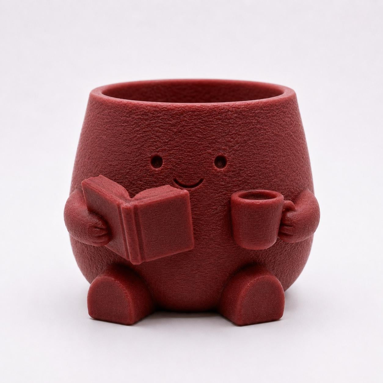 Кашпо 3D More Книголюб пластик 0,25 л Бордовый (35603425)