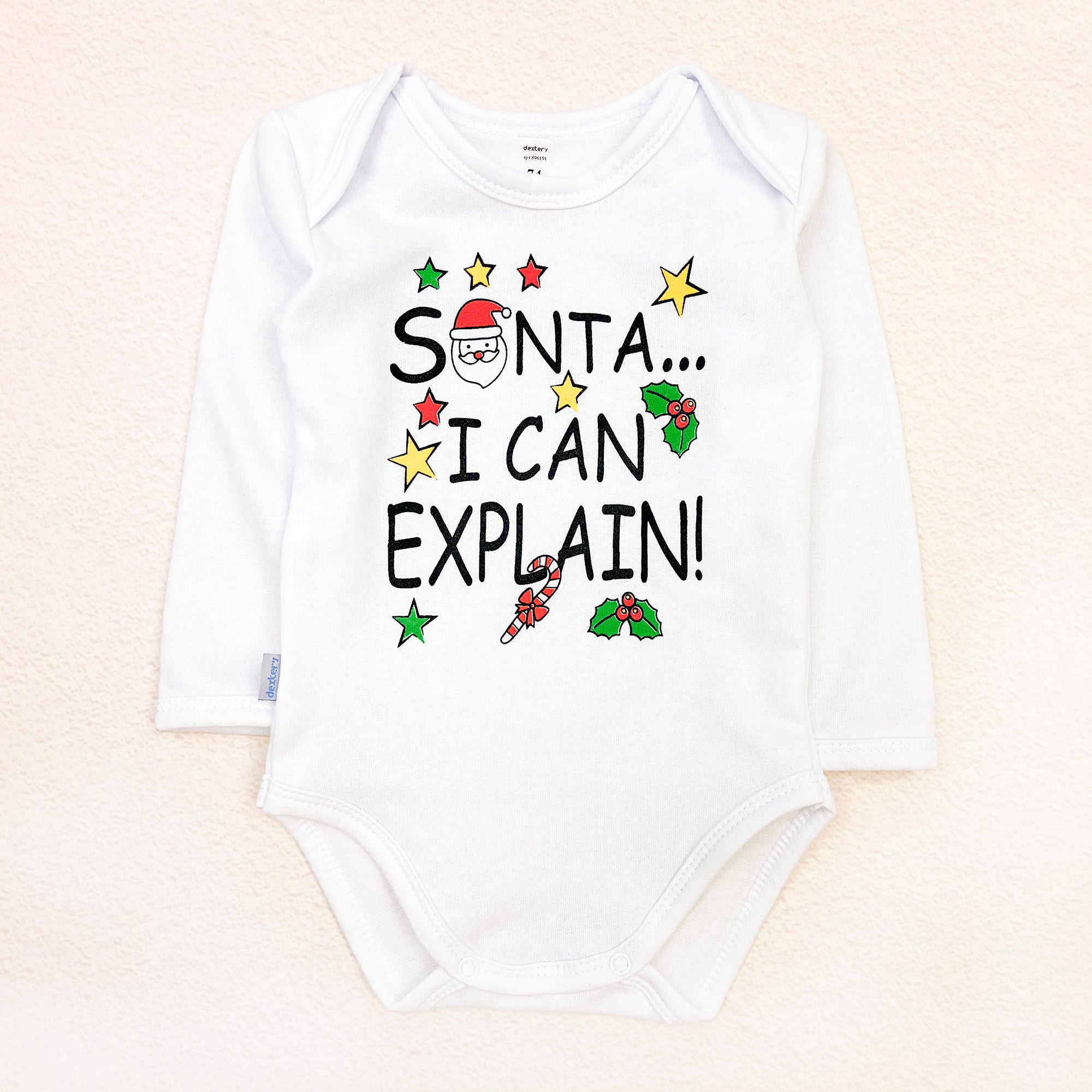 Боди детский Dexter's Santa с рождественским принтом 92 см Белый (131760069215) Боди детский Dexter's Santa с рождественским принтом 92 см Белый (131760069215)