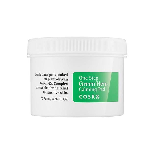 Успокаивающие пилинг-диски для чувствительной кожи COSRX One Step Green Hero Calming Pad 70 шт