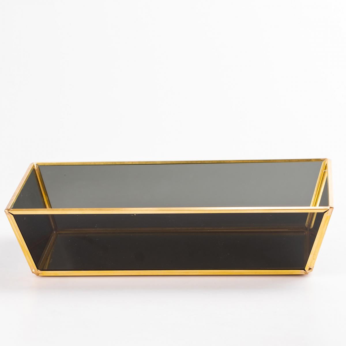 Поднос декоративный прямоугольный черный для сервировки 25х16,5 см (HP419)