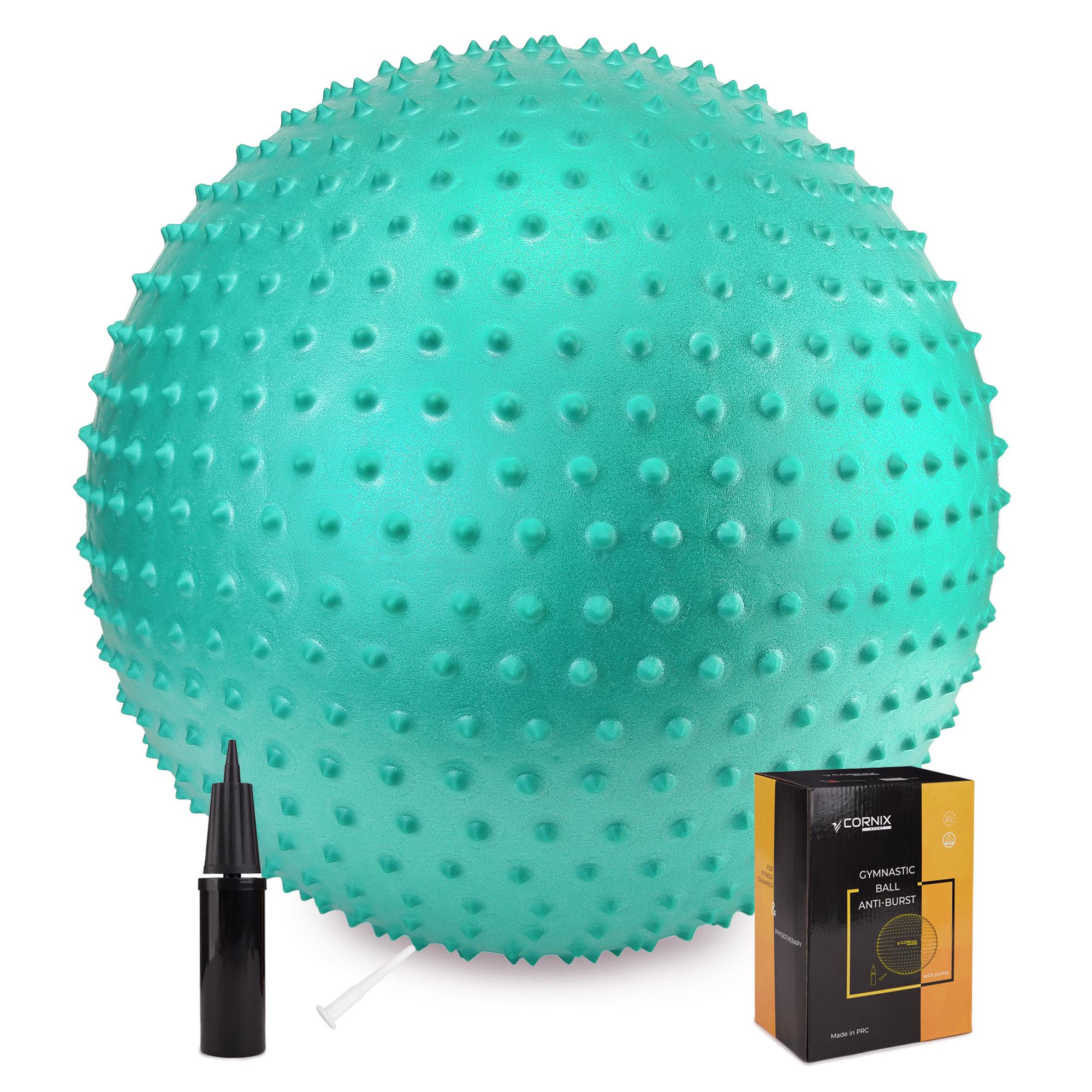 Фитбол для фитнеса массажный Cornix Anti-Burst XR-0488 65 см Mint