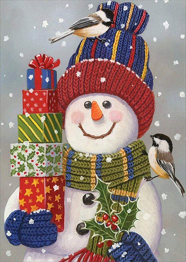 Алмазна Мозаїка Emerald Craft Снеговичок з подарунками 30x40 см (24960)