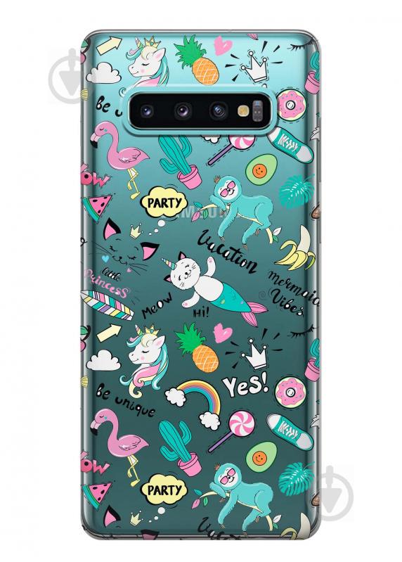 Чехол iSwag для Samsung Galaxy S10 Летнее настроение (H385)