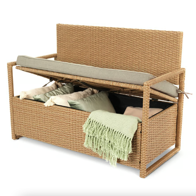 Садовая скамейка Di Volio Verbana с местом хранения Бежевый (4931) - фото 3