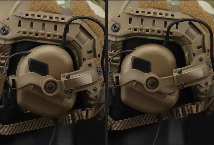 Кріплення для активних навушників чебурашки на шолом типу Fast Койот (12517285) - фото 7 Кріплення для активних навушників чебурашки на шолом типу Fast Койот (12517285) - фото 7