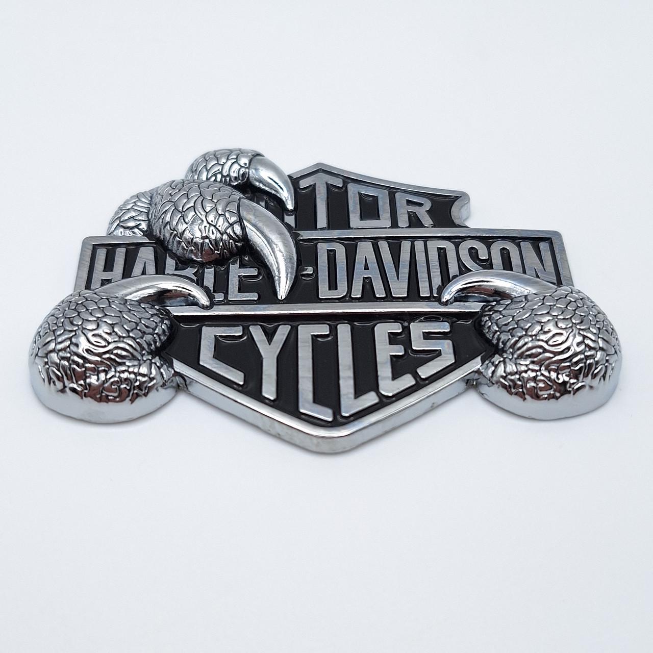 Эмблема Harley Davidson металл Хром/Черный глянцевый (2173557364)