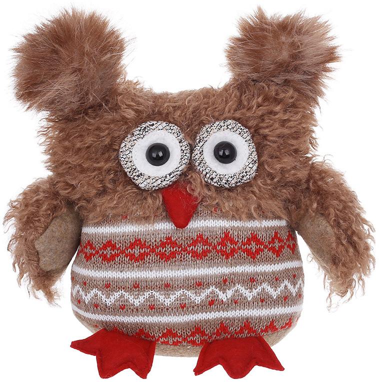 Игрушка мягкая Плюшевая Совушка 23 см Светло-коричневый