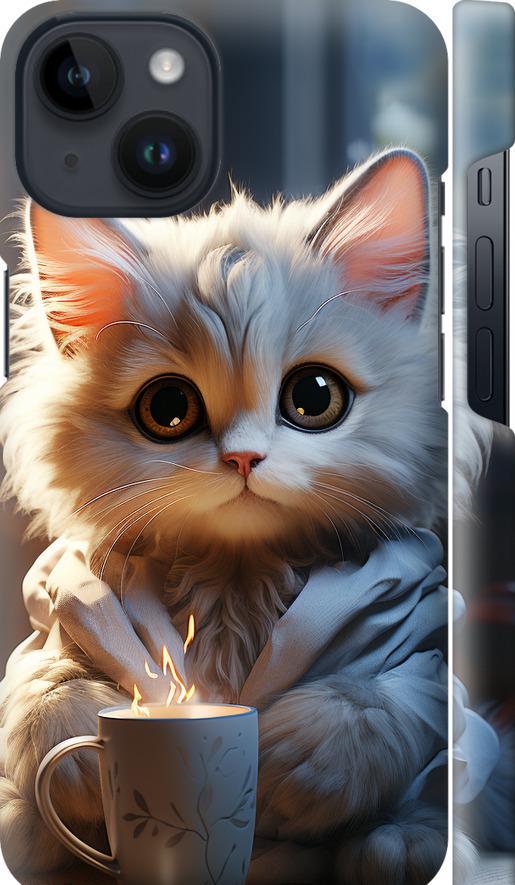 Чехол на iPhone 14 White cat (5646m-2648-42517)