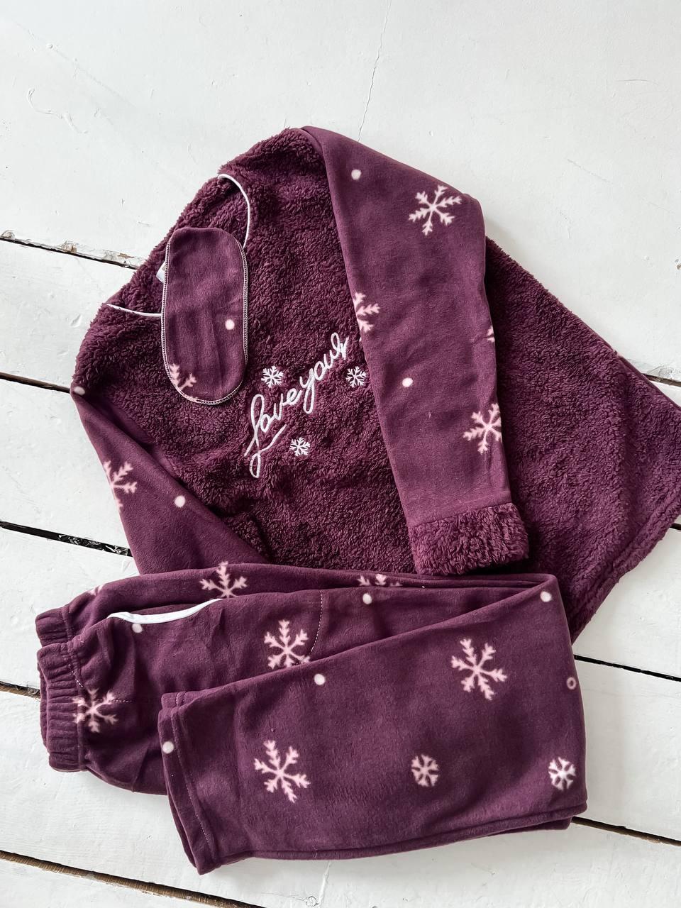 Пижама женская теплая DO2161 S Фиолетовый Пижама женская теплая DO2161 S Фиолетовый