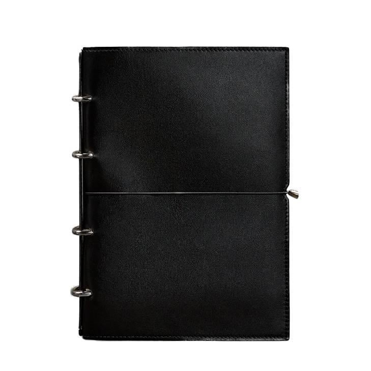 Блокнот кожаный Софт-бук 9.0 А4 на кольцах в мягкой обложке Черный глянец (A-027479) - фото 1