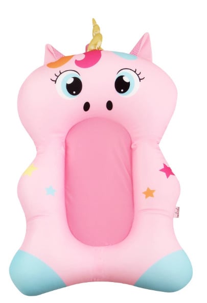Нескользящий матрасик в ванночку SUNROZ Unicorn Shape Baby Bath Mat для купания ребенка Розовый