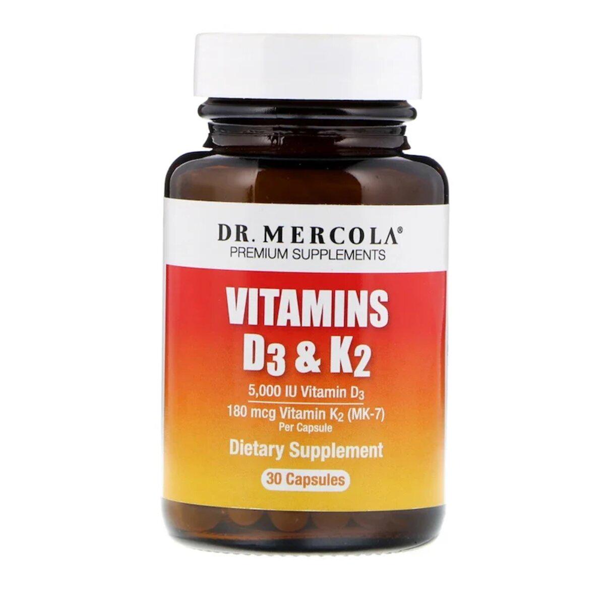 Витамины D3 и K2 Dr. Mercola 30 капсул (MCL01691)