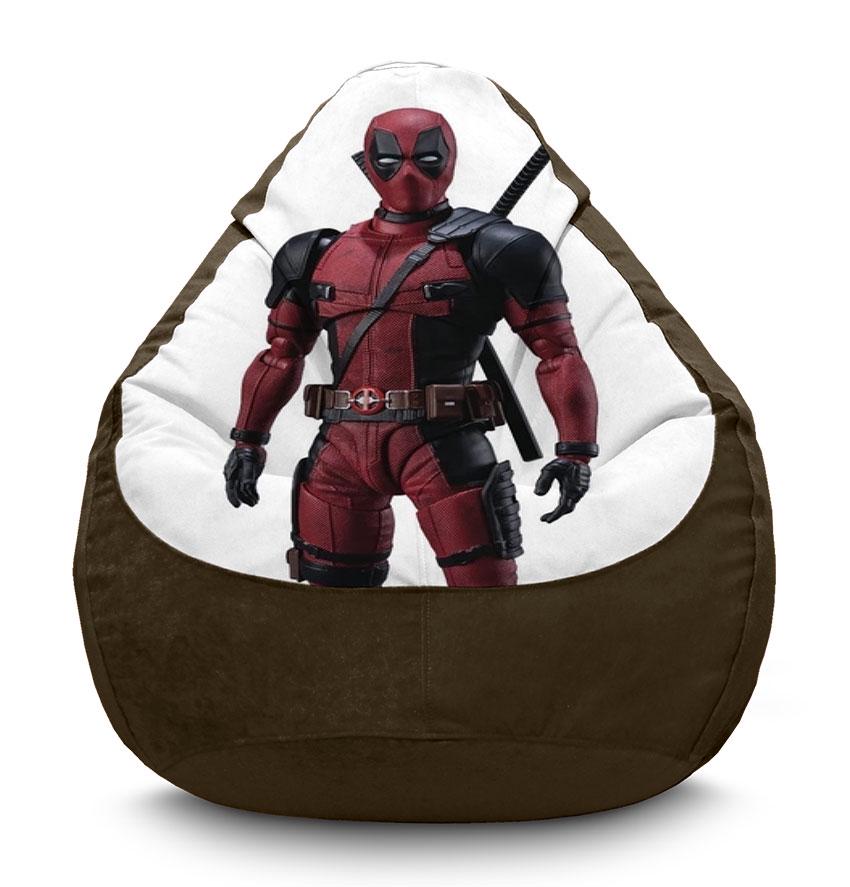 Кресло-мешок iPuff Deadpool Character Marvel флок XXL 90х125 см Коричневый (113908-1)