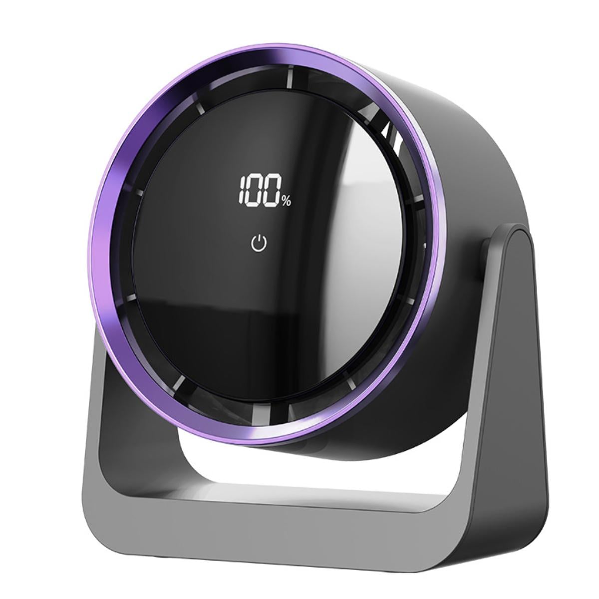 Вентилятор акумуляторний настільний сенсорний з 5 режимами Fan Purple (1276)